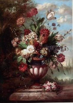 Floral, beautiful classical still life of flowers.069